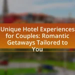 Unique Hotel Experiences for Couples: Romantic Getaways Tailored to You