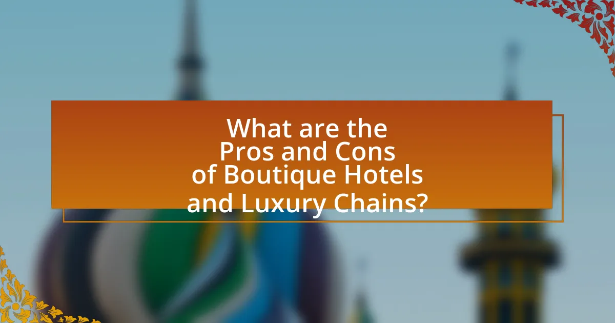 What are the Pros and Cons of Boutique Hotels and Luxury Chains?